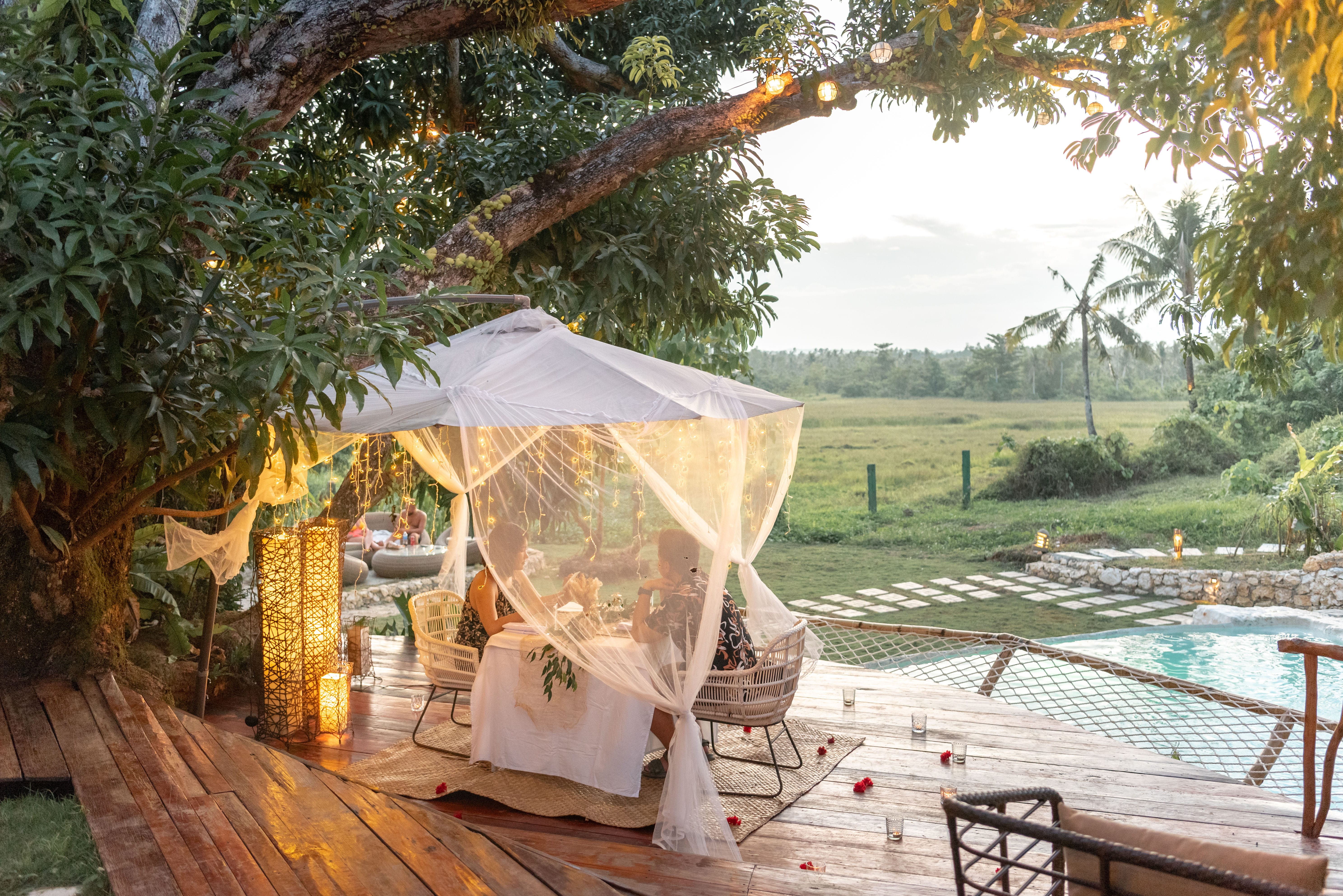 Candlelit dinner table for special occasions